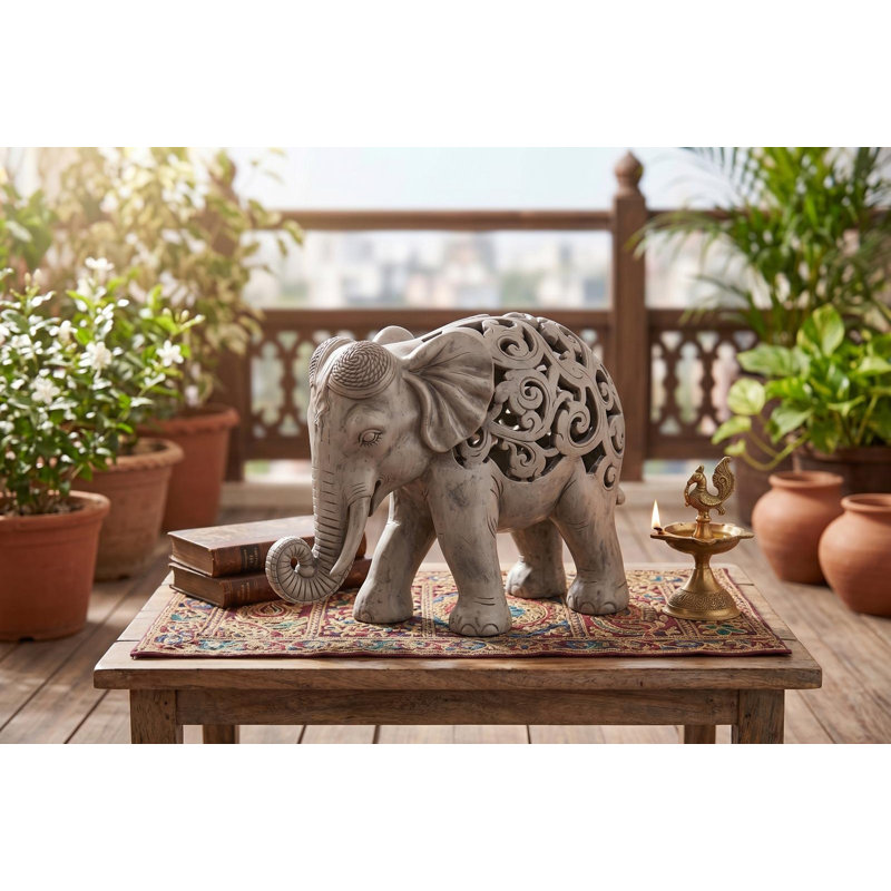 置物 Elephant World Menagerie Myaree Elephant Jail Figurine & Reviews | Wayfair